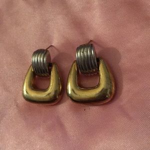 silver gold tone door knocker